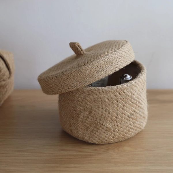 Cosmetics Organizer Jute Storage Basket - Image 3